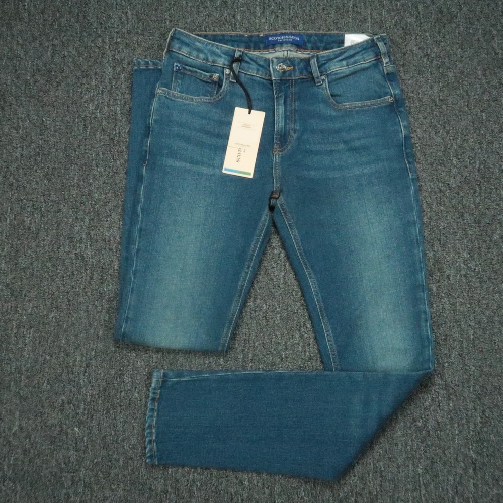 Scotch & Soda Men’s Skinny Jeans in Medium Blue Denim